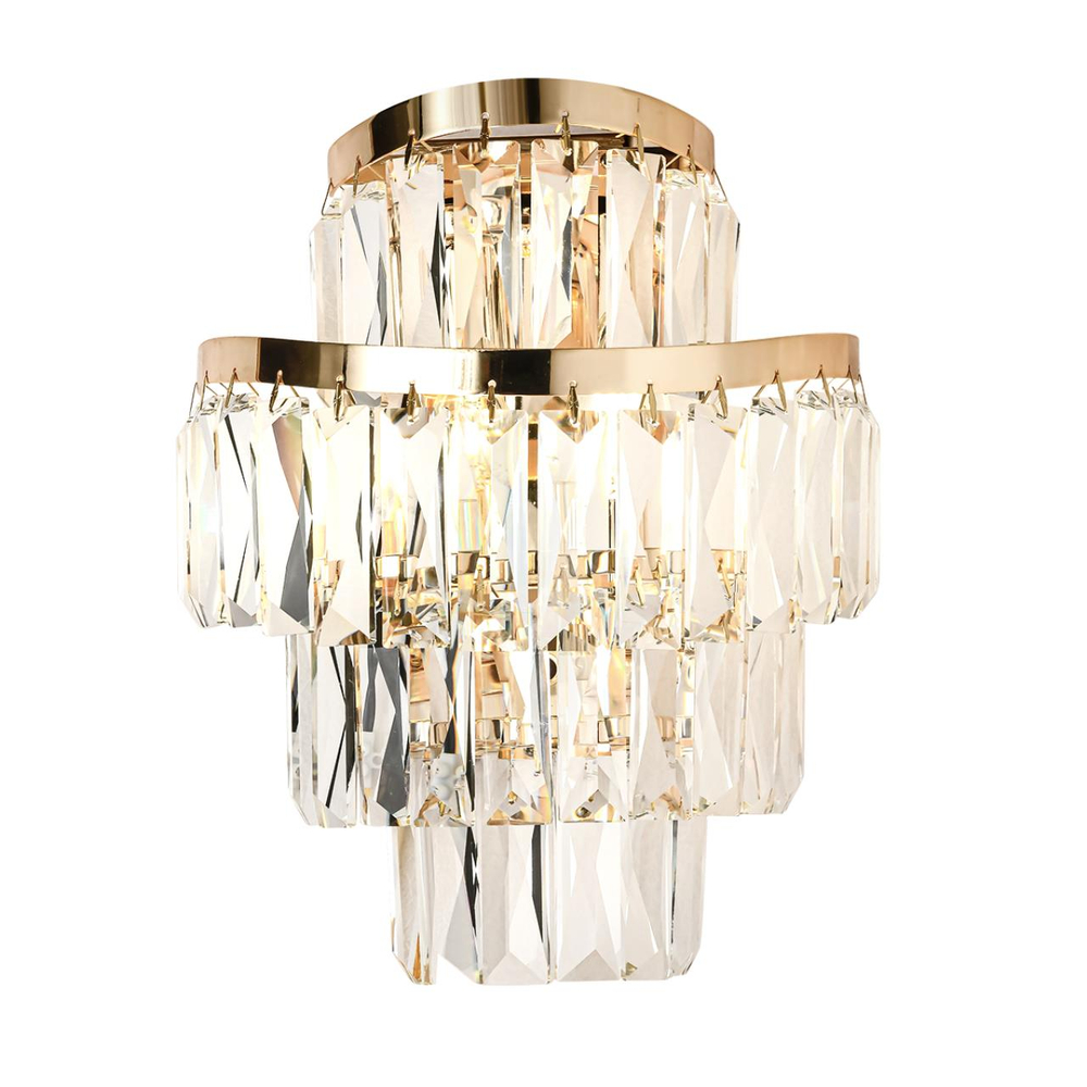 5073/2W HALL ODL24 605 золото/прозрачный/металл/хрусталь Бра E14 2*40W WAYTA