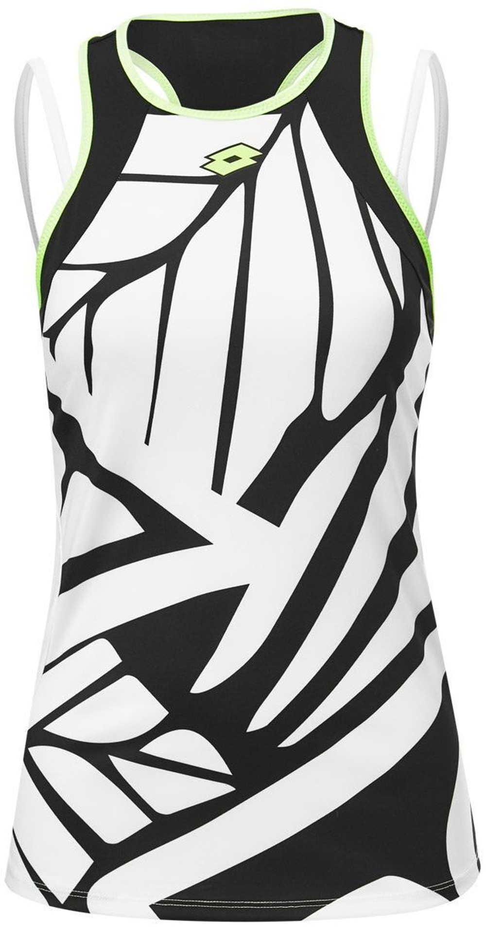 Женский топ теннисный Lotto Top Ten W III Tank PRT PL - bright white/all black