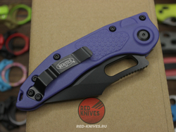Нож Microtech Stitch Acid Purple + пружина - черный клинок, рукоять фиолетоый нейлон