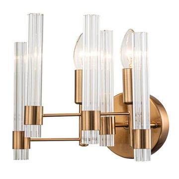 Бра 2*E14 V000462 11040/2W Brass бронза Favara Indigo