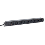 Блок розеток 19", 9 розеток EKF TRP-HPD-16A-9SH-2MSH