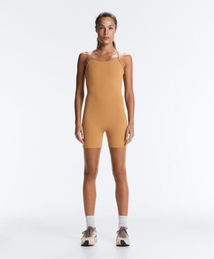 Oysho Короткий комбинезон Comfortlux, горчичный