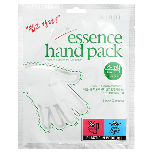 Petitfee, Dry Essence Hand Pack, маска для рук, 1 пара