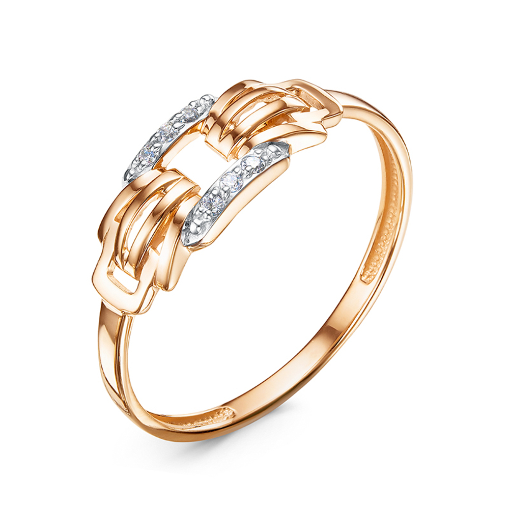 Кольцо из золота с фианитами