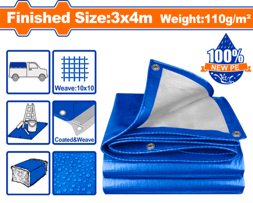 Тент 3х4 м 110 г/м2 (14) WADFOW WTQ1834