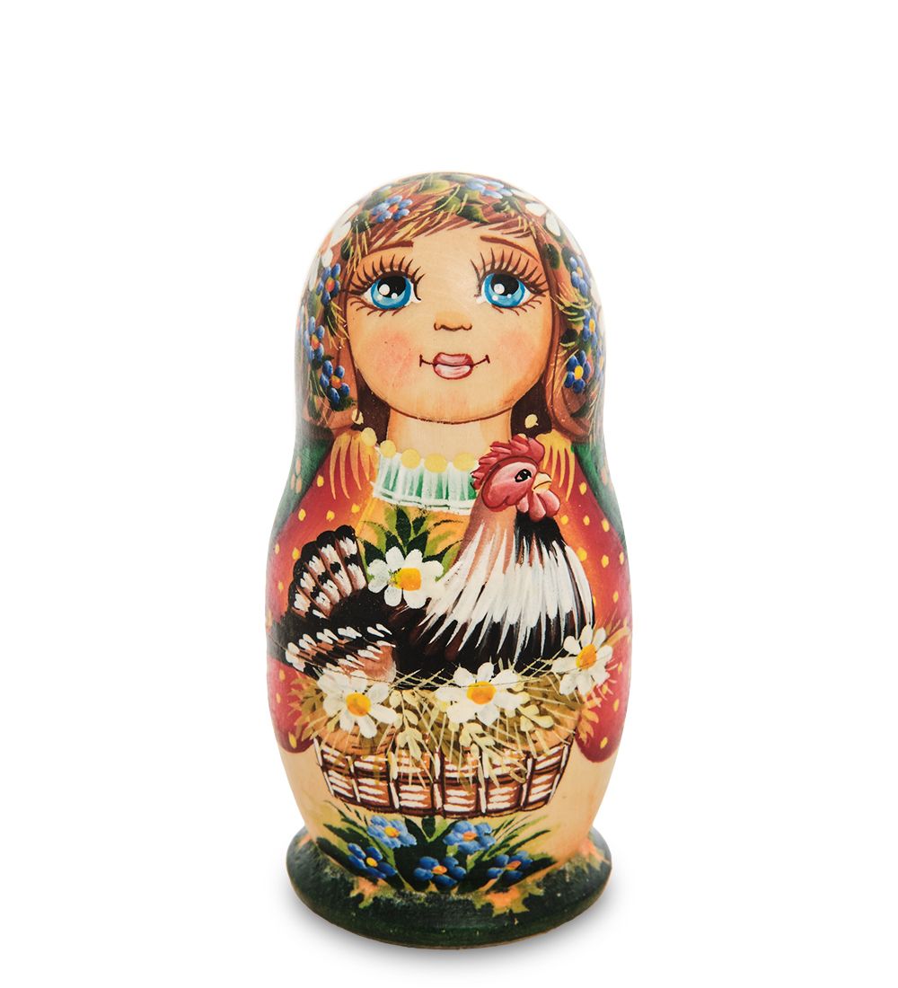 Народные промыслы МР-16/ 3-A Матрешка 3м «Мария с курицей»