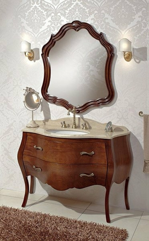 Зеркало Cezares Topazio 87 TO03.02 Ciliegio Anticato