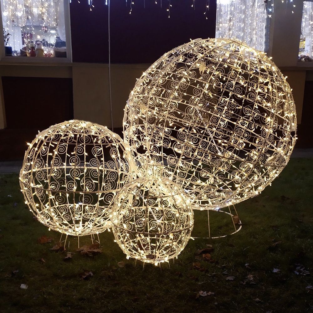 светящаяся фигура каркасная "Шар ажурный"