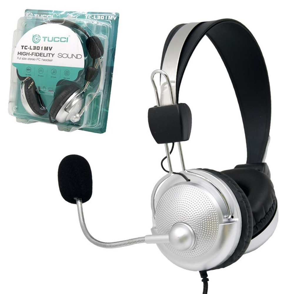 Гарнитура Игровая полноразмерная TUCCI L-301 (серебро)