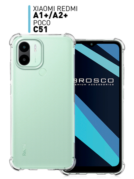 Чехол ROSCO для Xiaomi Redmi A1+ оптом (арт. XM-RA1+-HARD-TPU-TRANSPARENT)