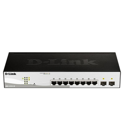 D-Link DGS-1210-10/FL1A Управляемый L2 коммутатор с 8 портами 10/100/1000Base-T и 2 портами 1000Base-X SFP