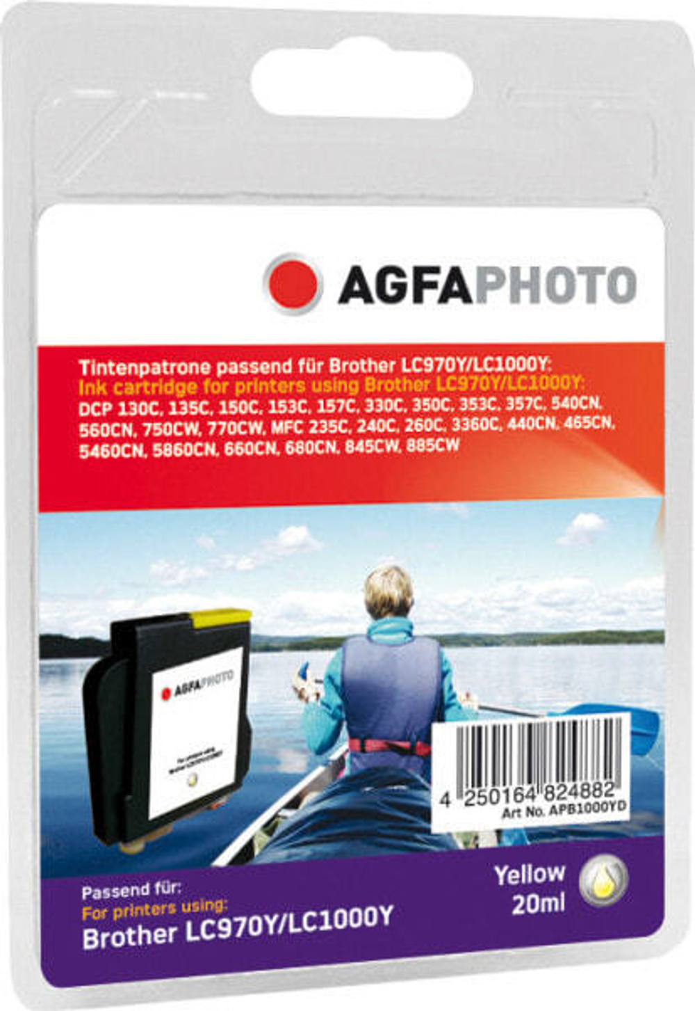 Картридж струйный желтый 1 шт AgfaPhoto Holding GmbH APB1000YD