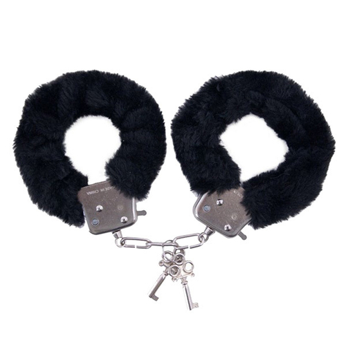 Наручники с чёрной опушкой ToyFa Basic 951031