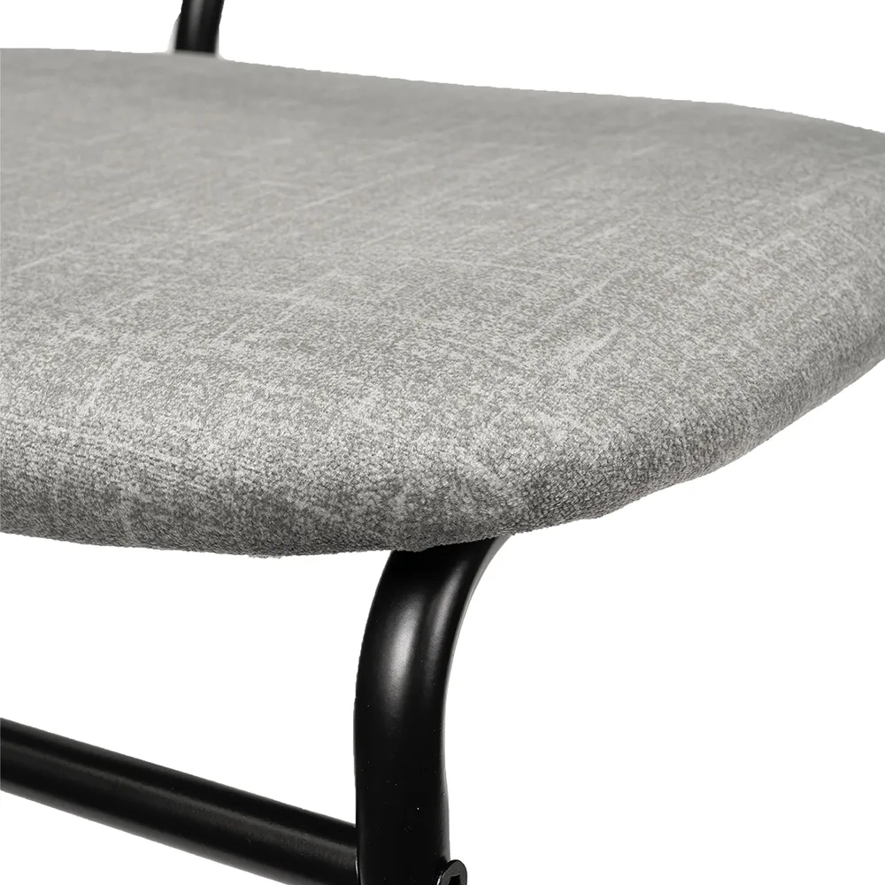 Стул MOLLY разборный черный каркас серое сиденье