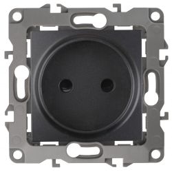 12-2105-05 ЭРА Розетка 2P, 16A-250В, IP20, Эра12, антрацит | Без бренда