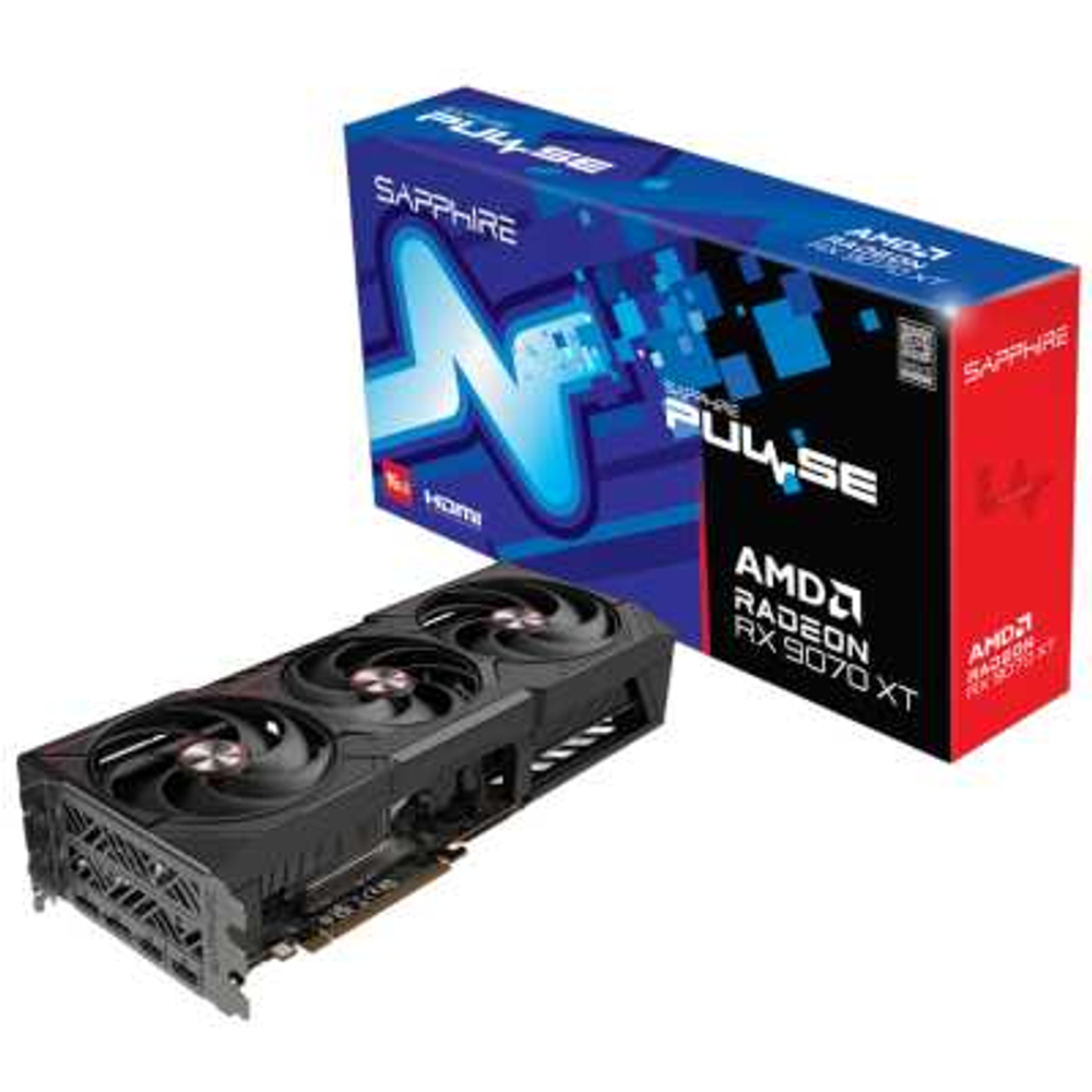Видеокарта Sapphire AMD Radeon RX 9070 XT Pulse 16Gb 11348-03-20G