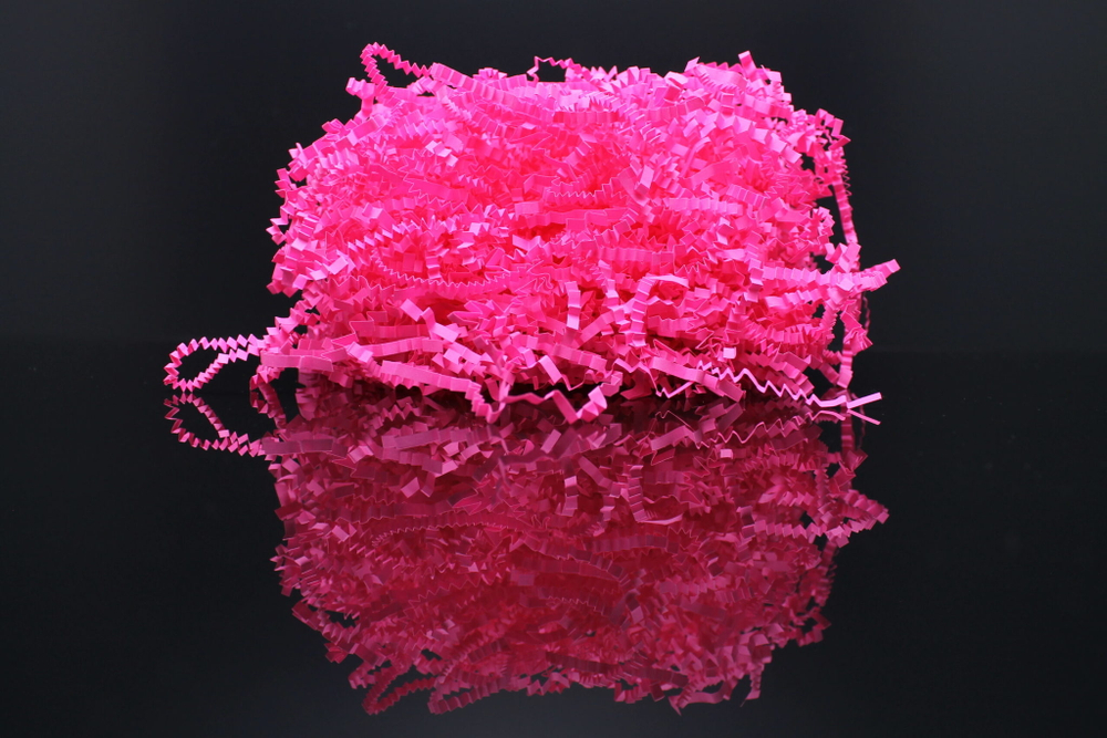 Бумажный наполнитель. Розовый неон