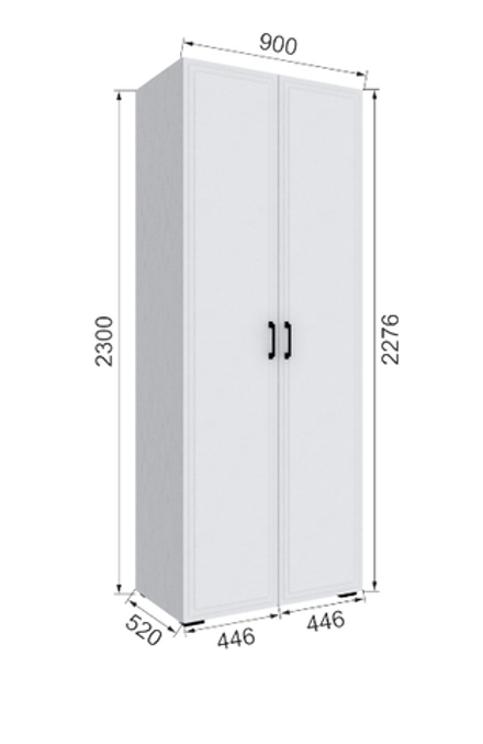 Шкаф без зеркала Бруклин 90Ш