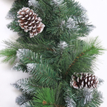 Гирлянда хвойная «Снежное кружево» 2,7 м d=35 см, ПВХ, леска, шишки, белый иней (ST2005-270)