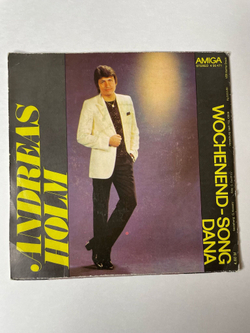 Винтажная виниловая пластинка LP Andreas Holm Wochenend Song / Dana (ГДР 1981) 7 дюймов