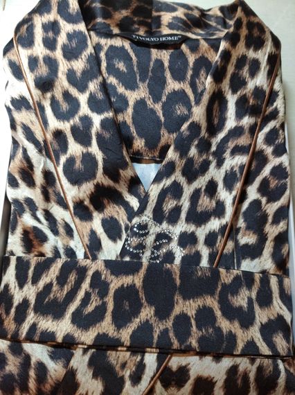 LEOPARD женский шелковый халат Tivolyo Home Турция