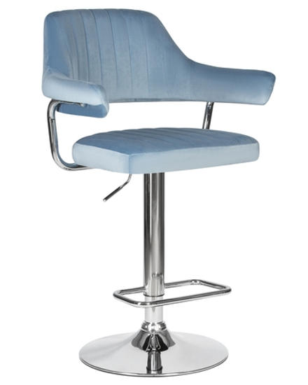 Стул барный DOBRIN CHARLY, пудрово-голубой велюр (MJ9-74)