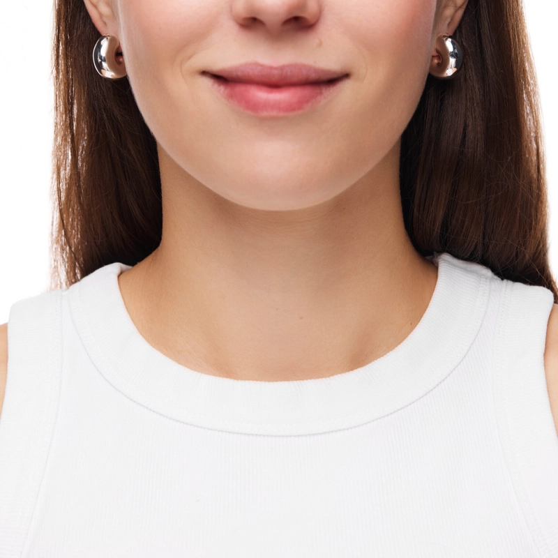 Серьги-кольца Средний Том – Серебро