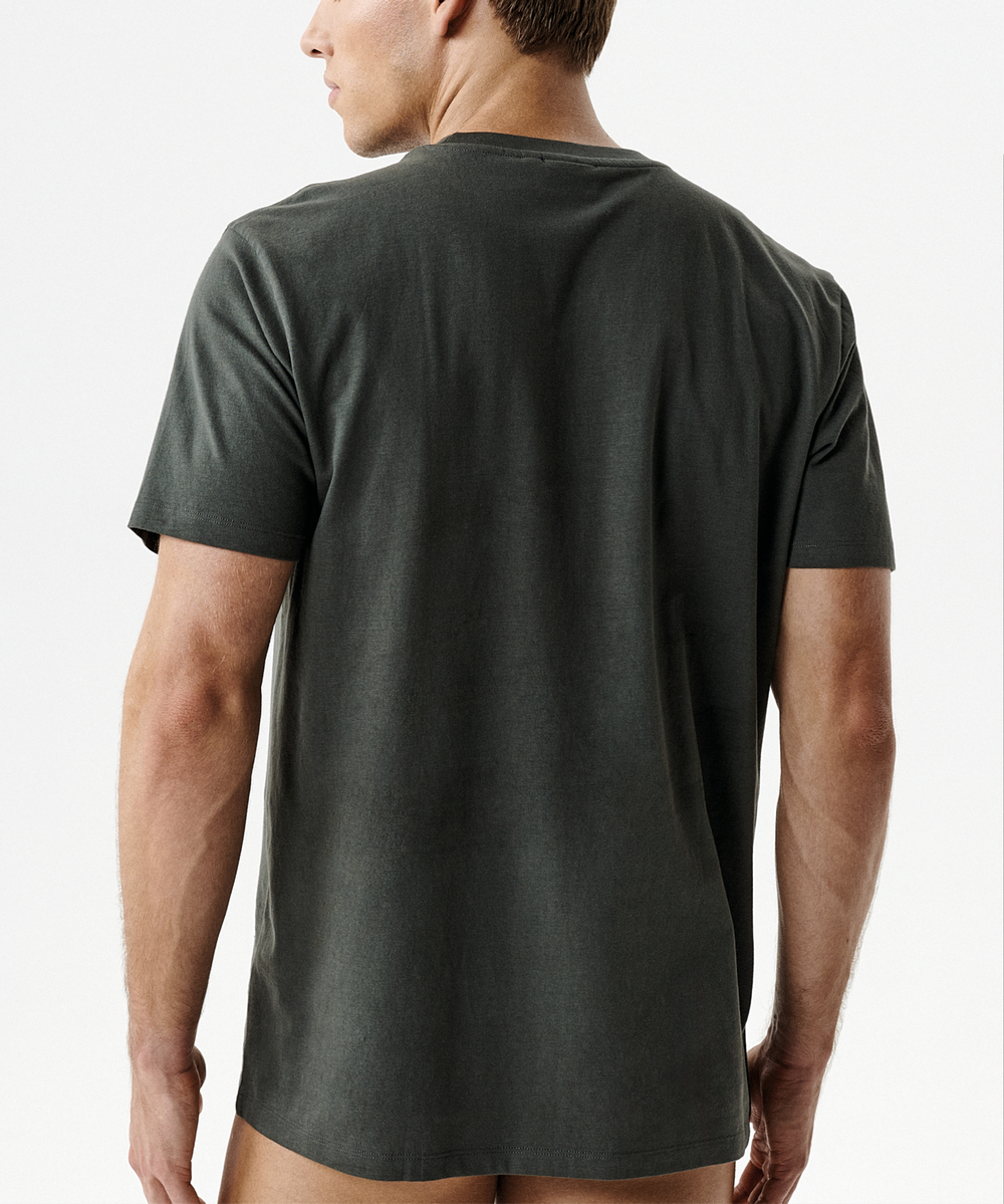 Футболка мужская Atlantic, 1 шт. в уп., хлопок, хаки, NMT-033