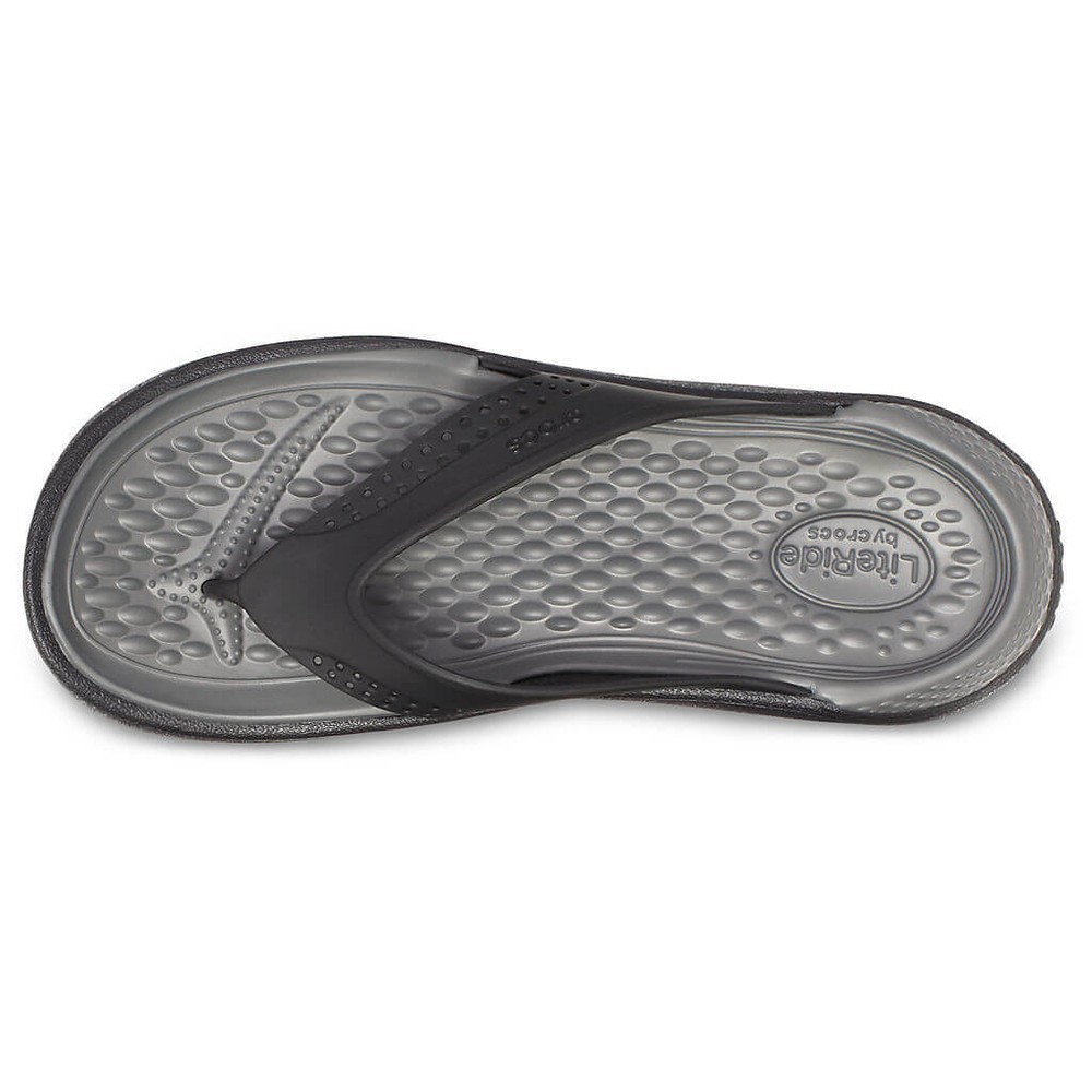 Шлепанцы Crocs LiteRide Flip Black Slate Grey