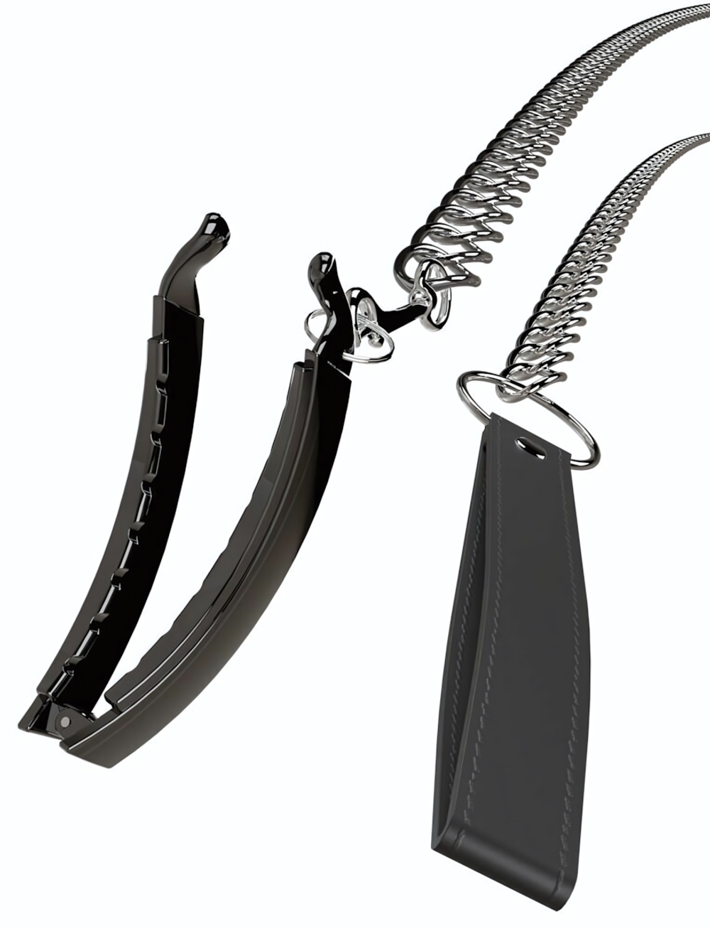 Зажим для половых губ с поводком Pussy Clamp With A Leash (Цвет: черный)