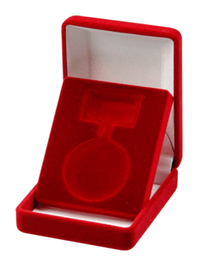 Футляр флокированный, прямоугольный, 60х75х31 мм