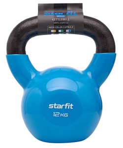 Гиря винил. STARFIT DB-401, 12 кг, цвет синий