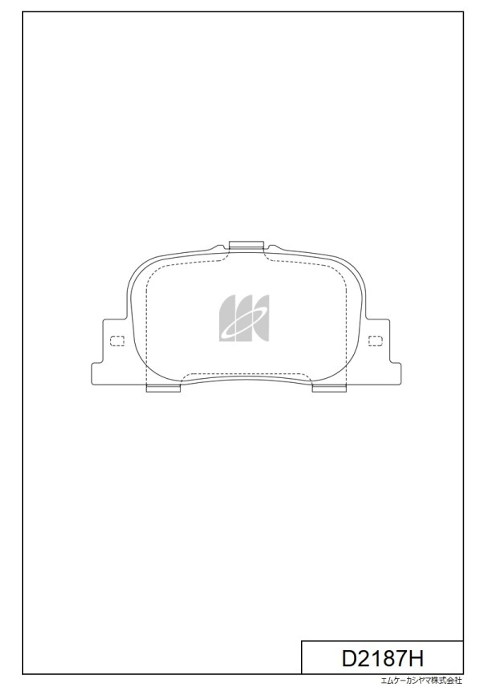 Дисковые тормозные колодки KASHIYAMA (противоскрипная пластина в компл.) D2187H