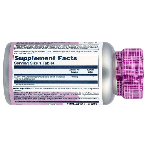 Solaray, Vital Extracts, зверобой, 900 мг, 60 таблеток