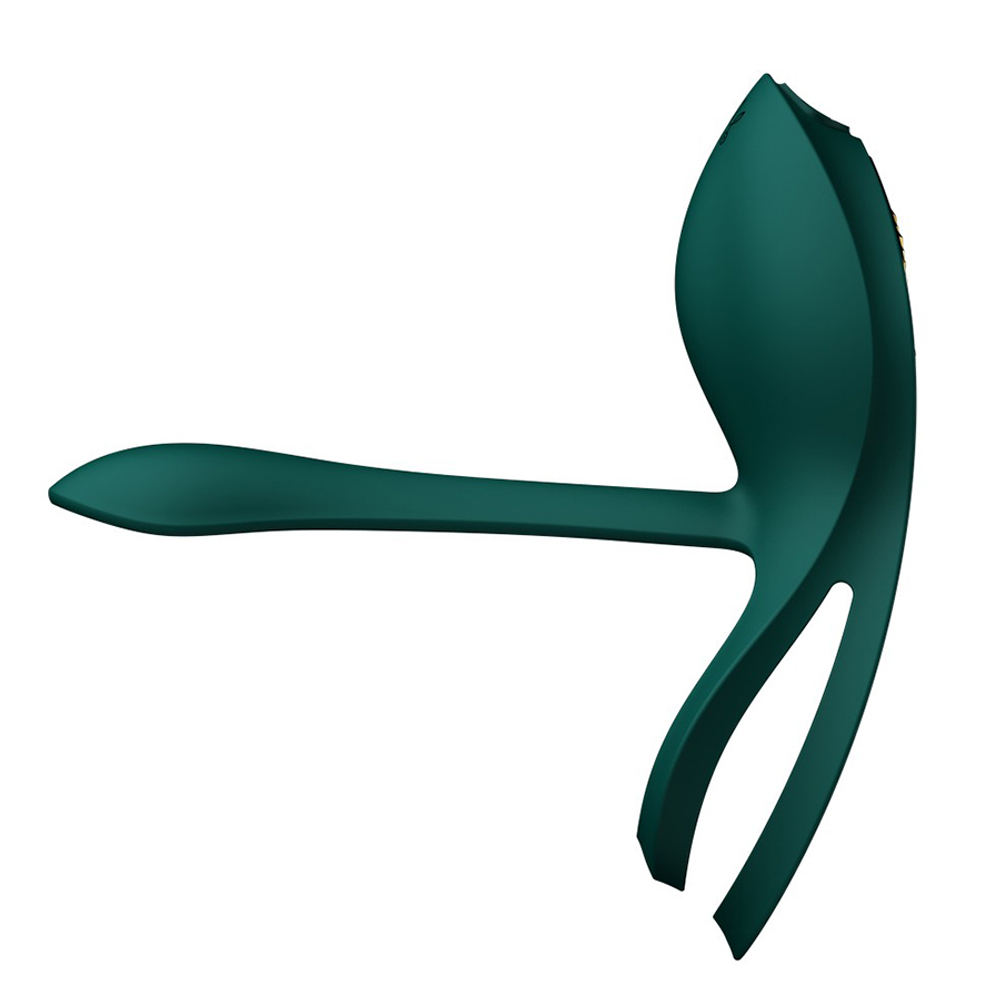 Зеленое эрекционное виброкольцо для пар с пультом ДУ + управление через приложение Zalo Bayek Vibrating Couples Ring Turquoise Green