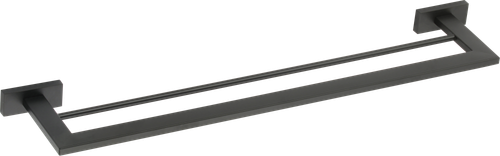 88071-C Держатель 2-ой для полотенца 55 см. (ЧЕРНЫЙ) GANZER (10/1шт)