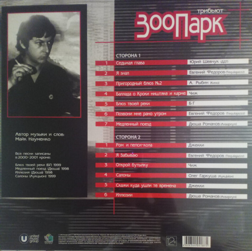 Сборник / Трибьют ЗооПарк: Песни Майка Науменко (Limited Edition)(LP)
