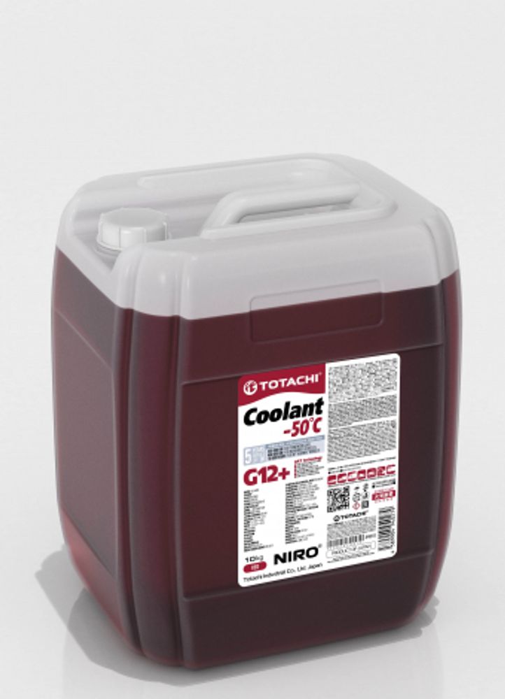 Антифриз красный TOTACHI NIRO COOLANT RED G12+ -50C 10кг