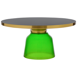 Столик кофейный Berg Odd 75см черный/зеленый