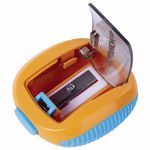 Точилка пластиковая Юнландия Звездолет, 1 отверстие, с контейнером, ассорти, 1 шт.