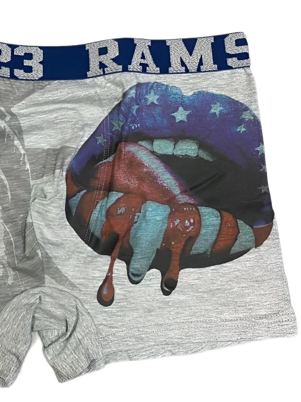 Мужские трусы боксеры серый меланж с принтом, хлопок L/50, Primal