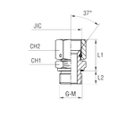 Штуцер FNE JIC 1/2" BSP 1/4"
