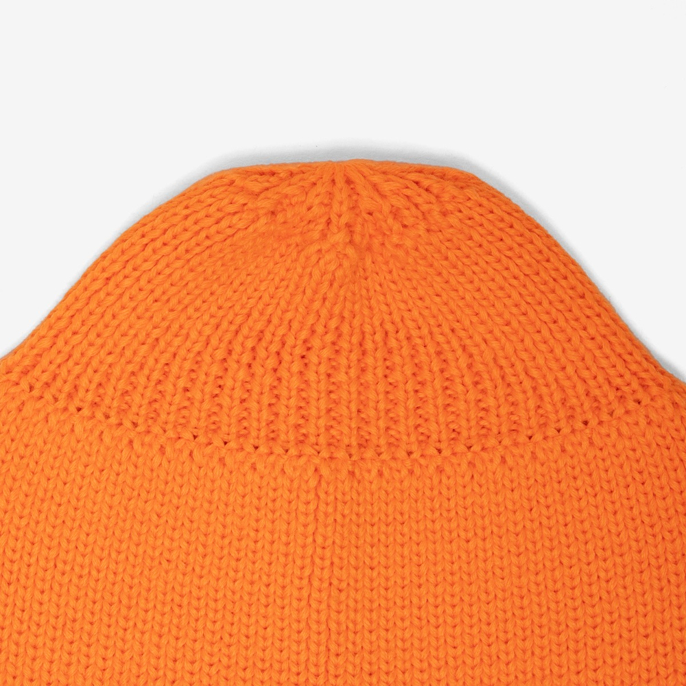 Beanie Hat Patch Name Orange