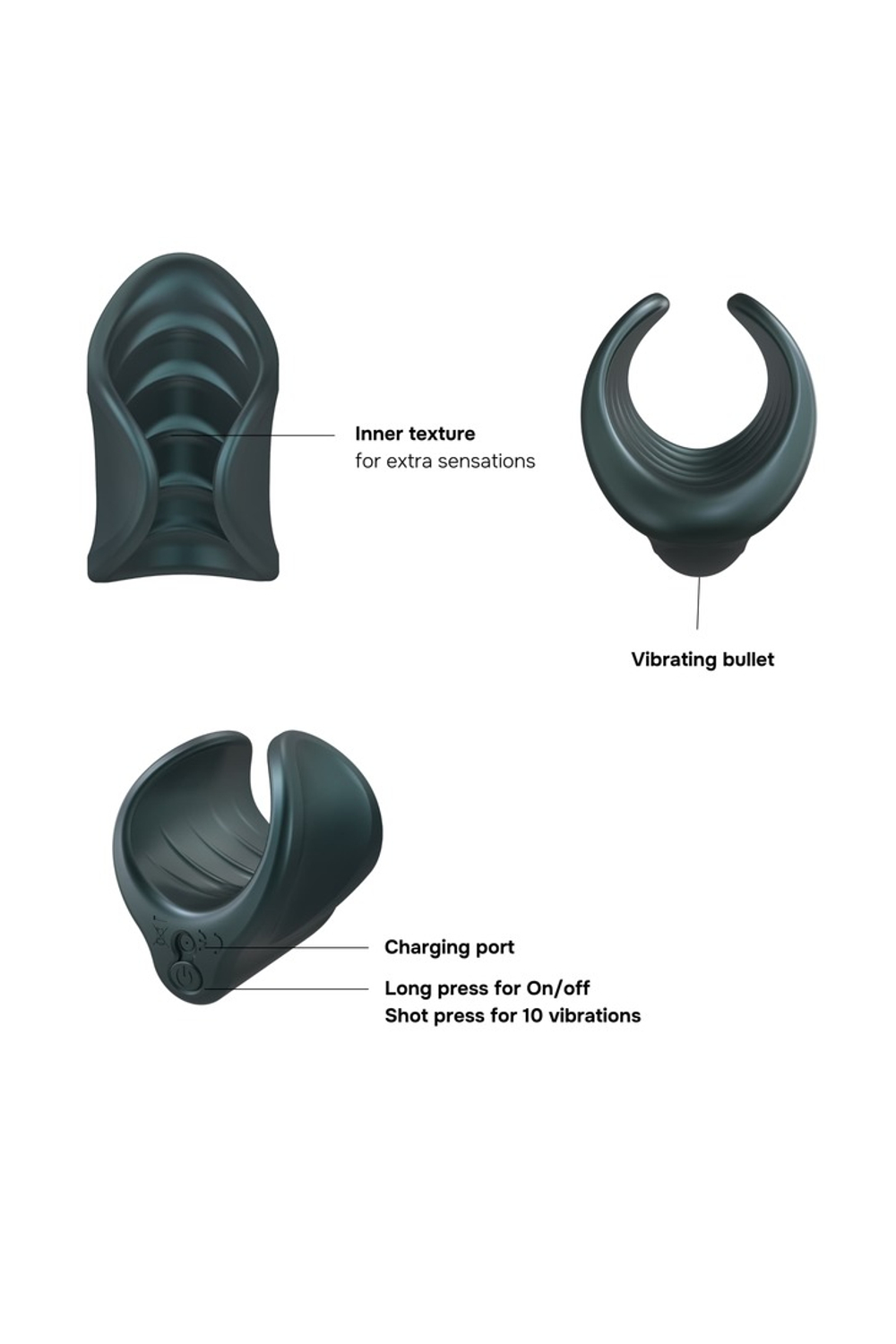 Мастурбатор с вибрацией Manwan STARTER – PINE GREY