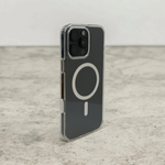 Прозрачный чехол c кнопкой из сапфирового стекла и анимацией для iPhone 16