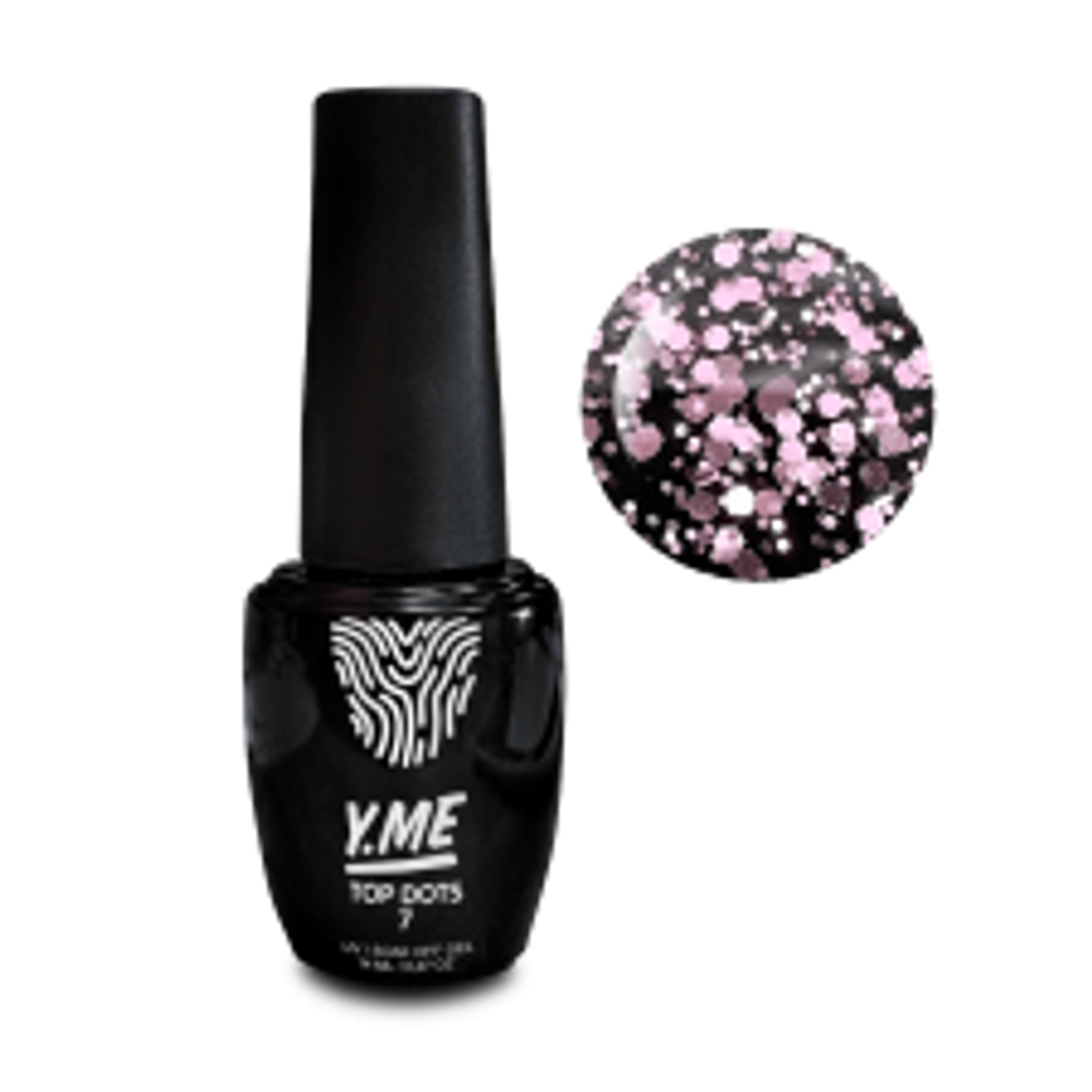 Y.me Top Dots 07 (розовые шестигранники), 14 мл.
