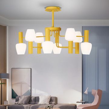 Стеклянная люстра в скандинавском стиле с двунаправленным светом OVER