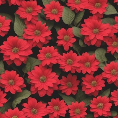 Реалистичные Красные Цветы