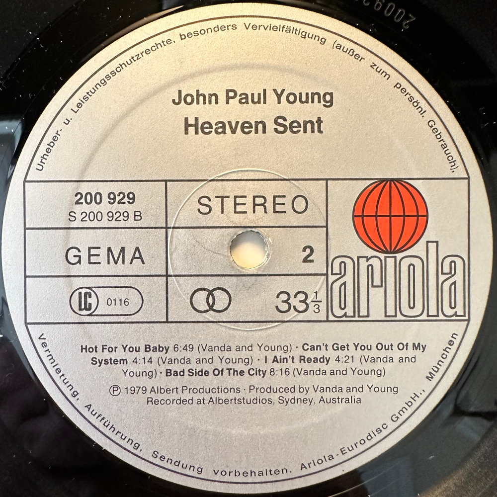 John Paul Young - Heaven Sent (Германия 1979г.)