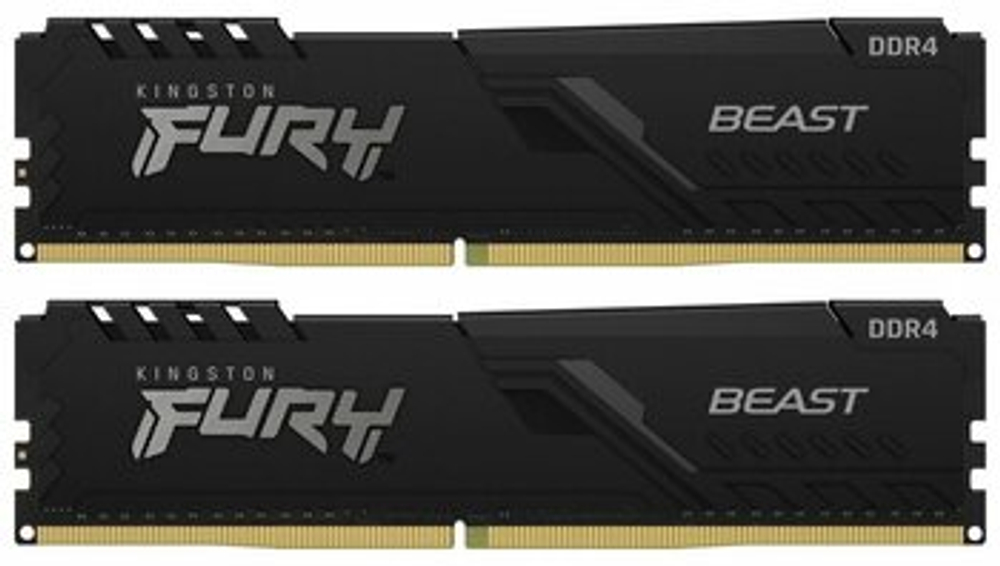 Оперативная память KINGSTON FURY Beast DDR4 32GB 3200MHz CL16 UDIMM KF432C16BBK2/32